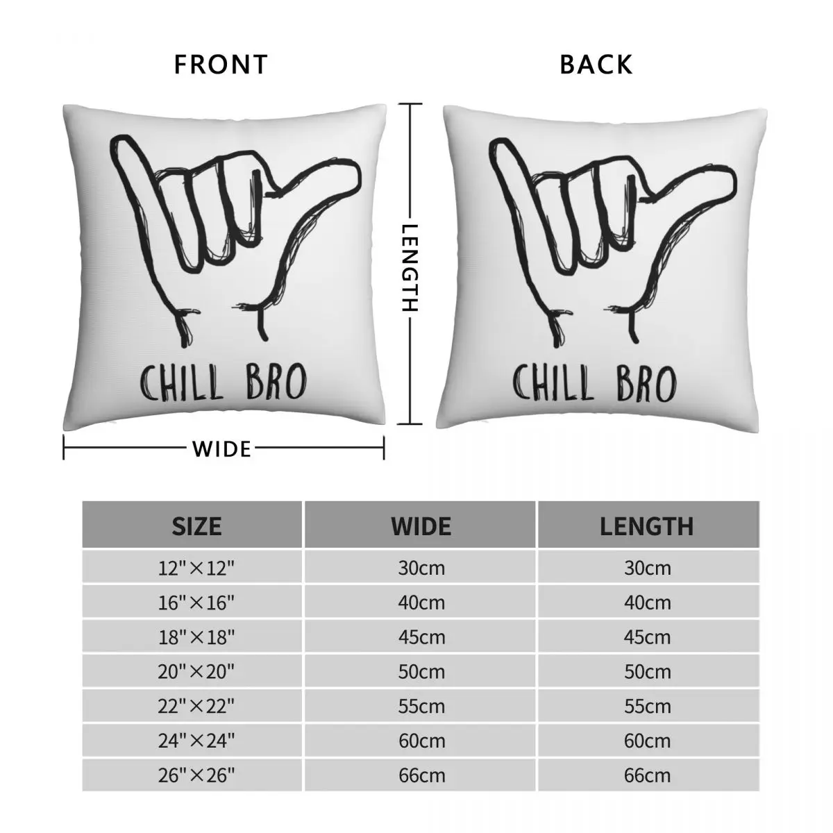 Chill Bro Square Pillowcase Polyester Linen Velvet Pattern Zip Decorative Throw Pillow Case Home Cushion Cover Wholesale 18