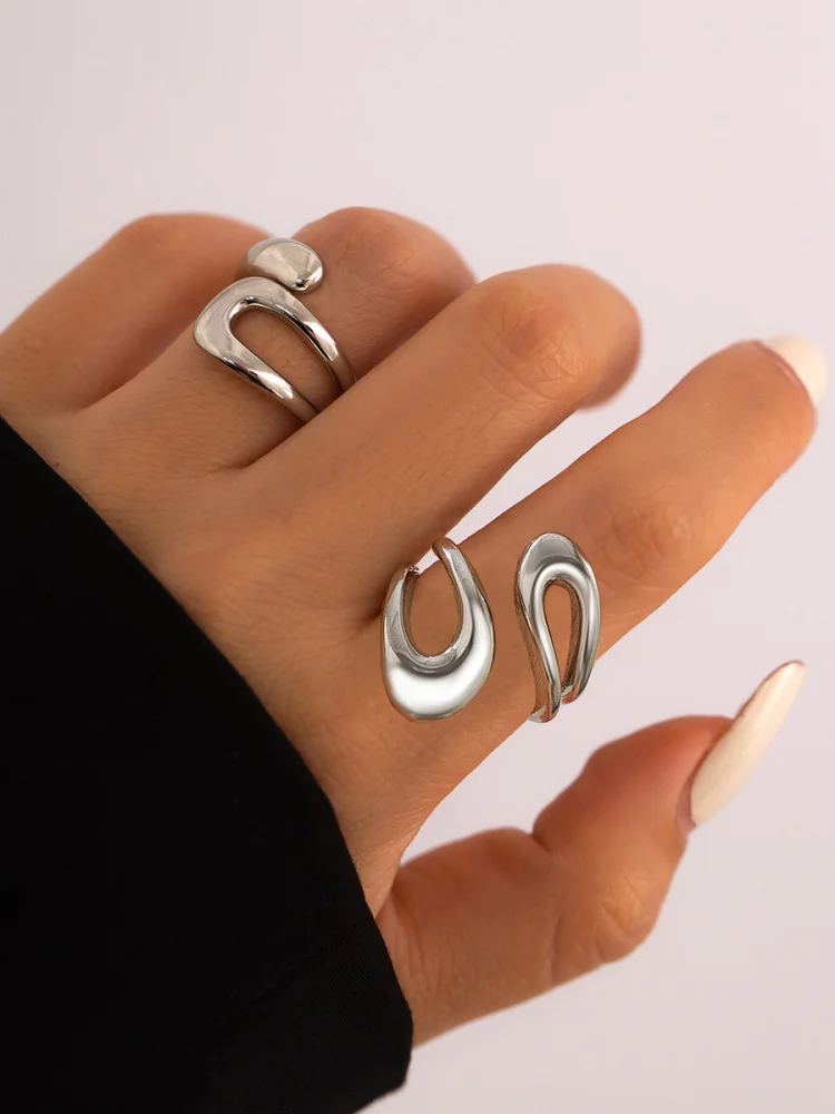 

Геометрическое открытое кольцо-браслет из сплава в стиле хип-хоп для женщин, простое, модное, в холодном стиле, ювелирный аксессуар, как кольцо, бренд CBUM