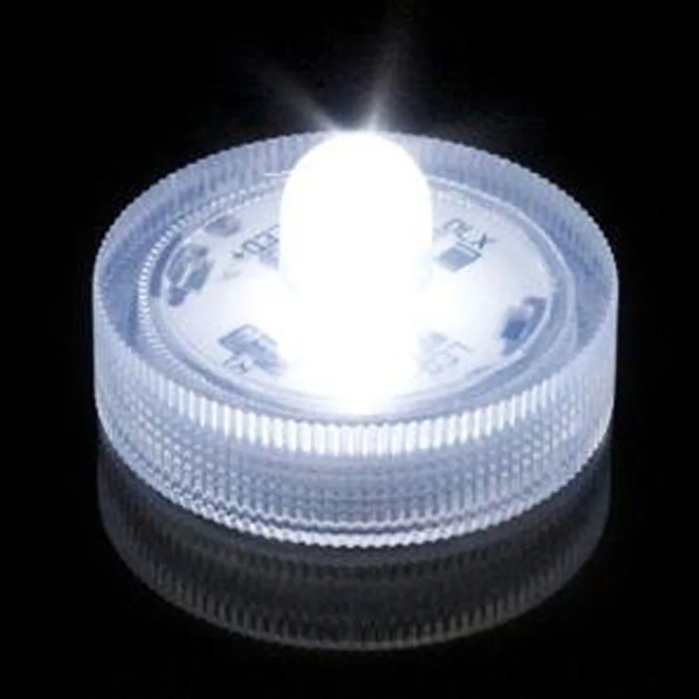 12 個の防水ライト LED ランプ電子ラウンド水中ティーアクアリウムプール水中