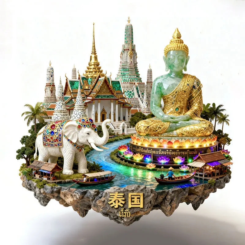 

Thailand Fridge Stickers Metal Alloy Material Bankok Souvenirs Krung Thep Maha Nakhon Fridge Magnets Birthday Gifts Home Decor