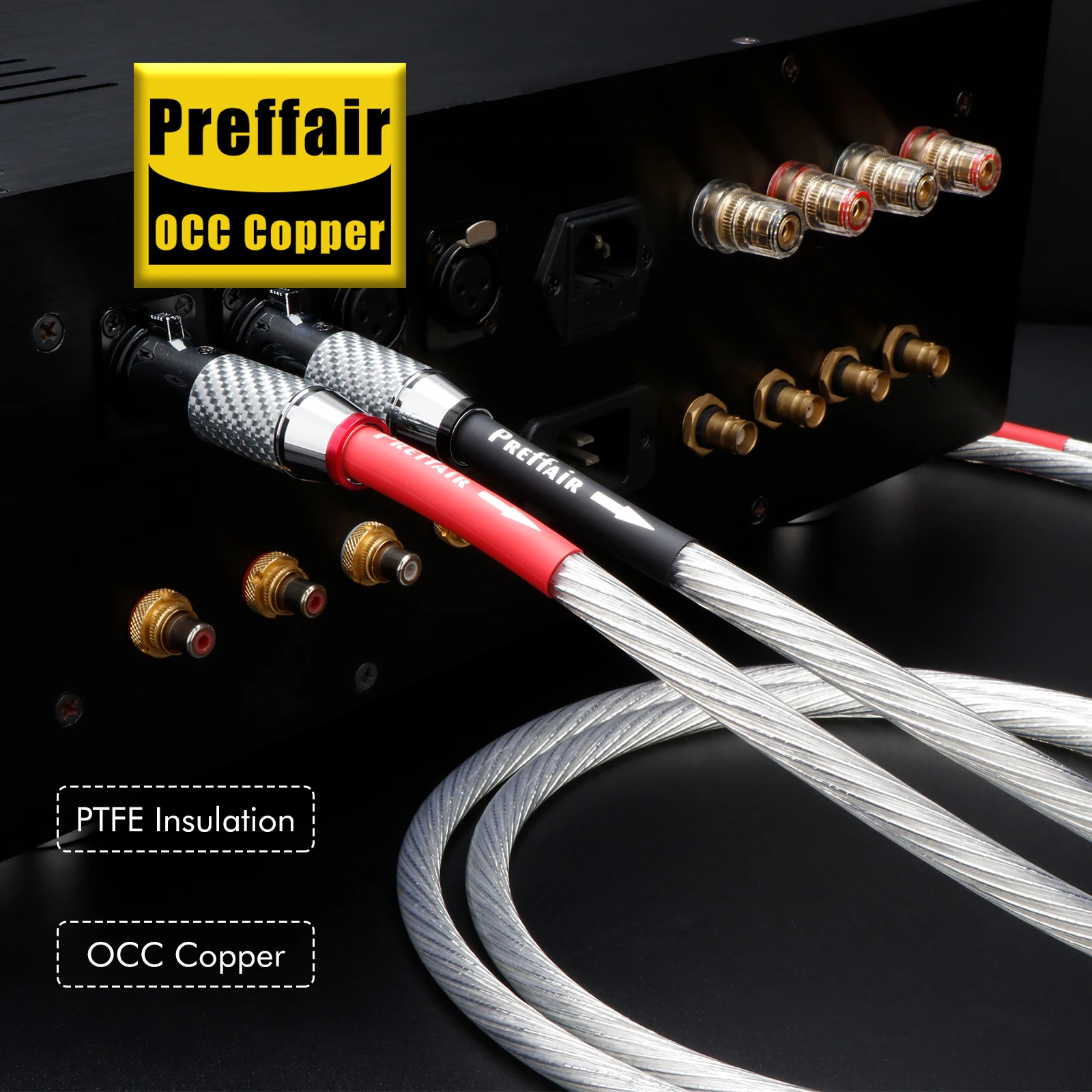 

Кабель Preffair HIFI XLR с серебряным покрытием OCC, аудиокабель XLR с балансным разъемом из углеродного волокна (папа-мама) для Hi-Fi систем