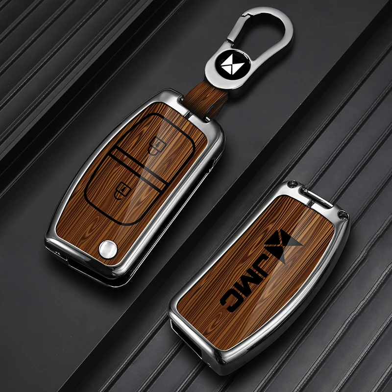 Zinc Alloy Car Remote Folding Key Cover Case Protector Shell For JMC VIgUs 5 Vigus 3 BOARDING Pickup Auto Keychain Accessories