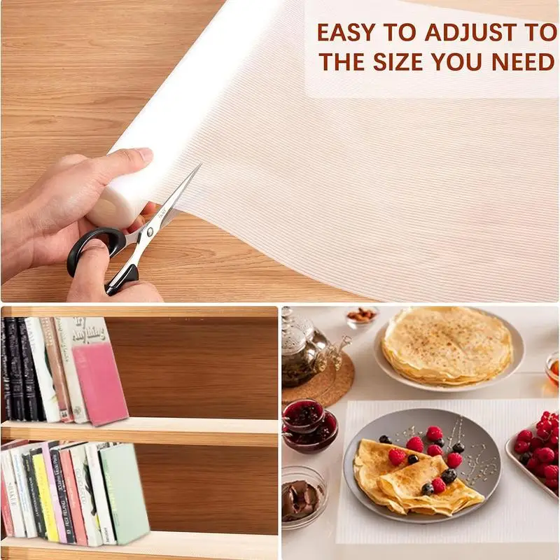 Kitchen Liner Cupboard Mat Waterproof & Oil Proof Cabinet Liner Non Adhesive EVA Drawer Mats Non-slip Easy Install Shelf Liners