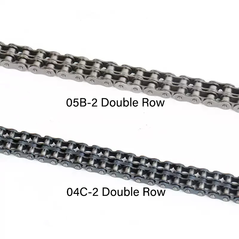 1 pcs 2-Point 25B 04C-2/2.5-Point 05B-2 Chain Double Row Chain Full Buckle Double Row Half Buckle Industrial Micro Chain