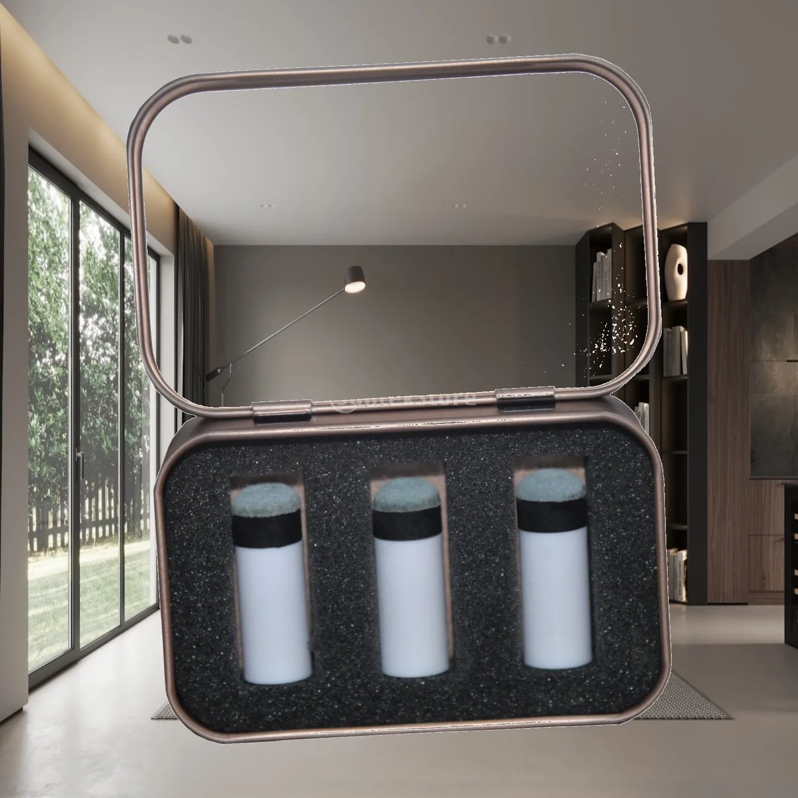 

Billiard Cues Tip Repair Aluminum Storage Box Compact Metal Organizer for Pool Cue Accessories and Billiard Maintenance