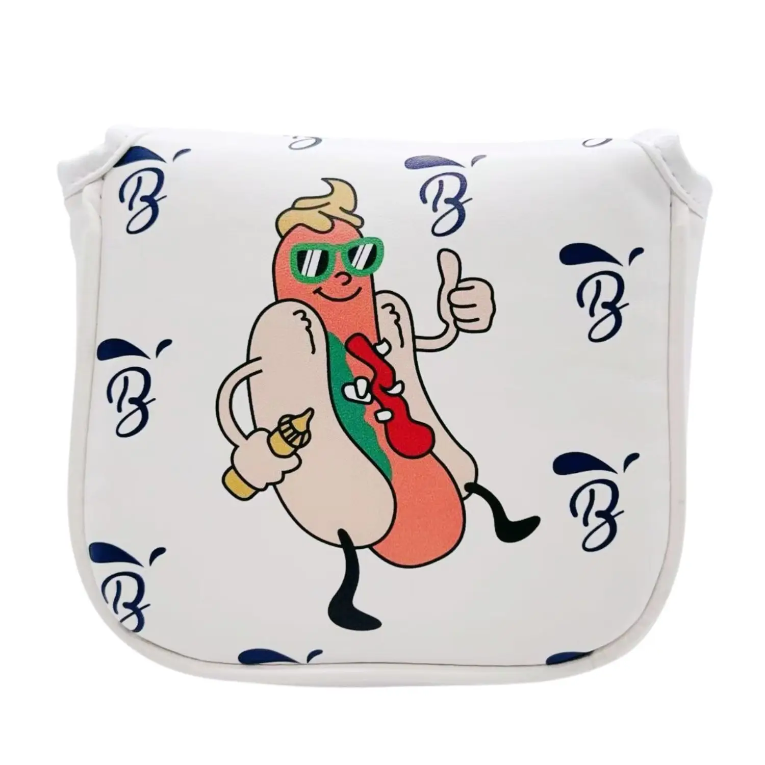 Funny Golf Mallet Putter With Hot Dog Design Cover Golf Putter Cover Golf Accessories for Men Golfers Dad Christmas Gift