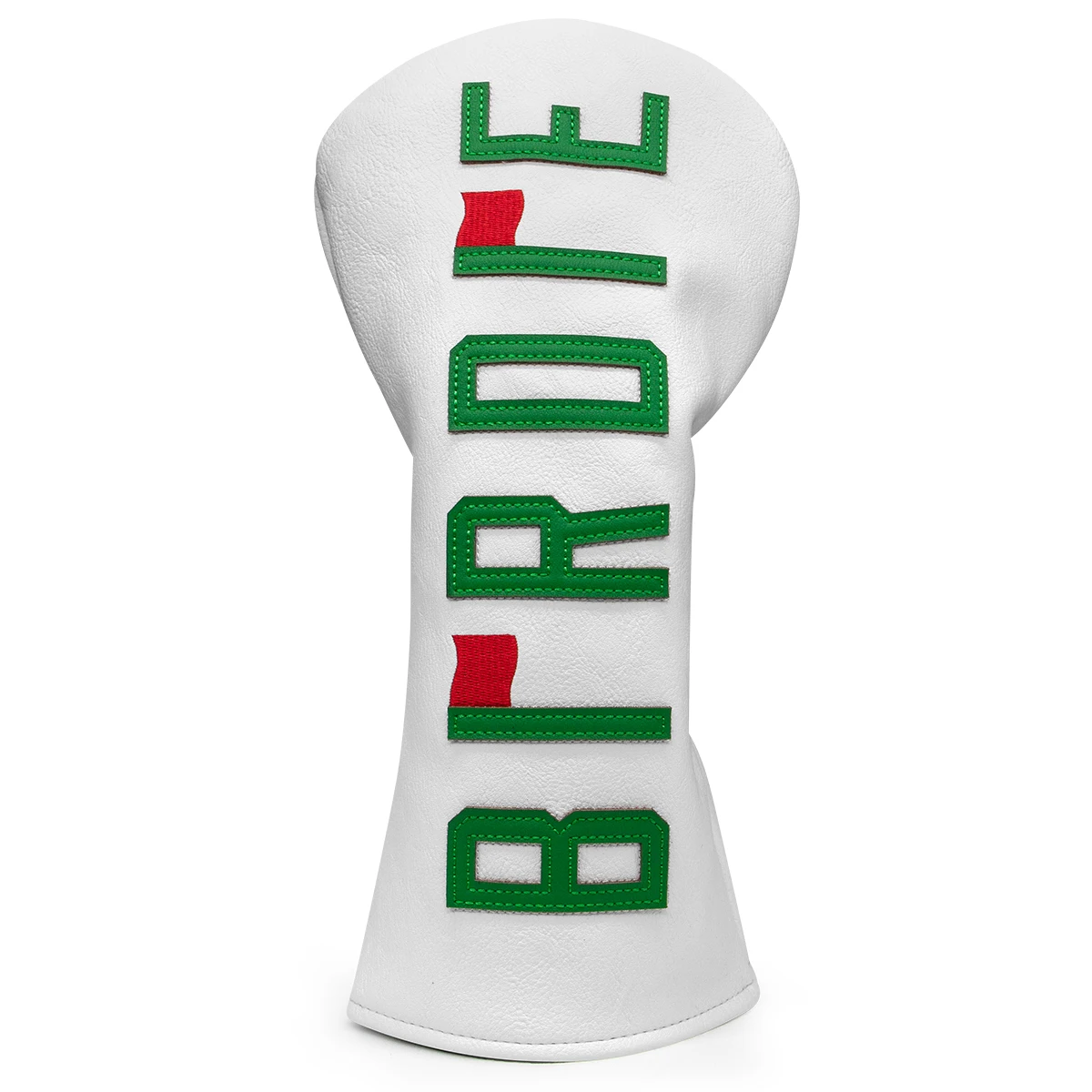 Premium Leather Golf Headcovers with White Birdie Applique, Golf Driver Head Cover, Embroidery Lucky Clover, Fairway(FW) Wood