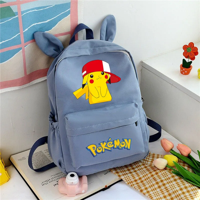 New Pokemon Backpack Anime Cute Pikachu Lightweight Spine Protection Children Student School Supplie Schoolbag Gifts