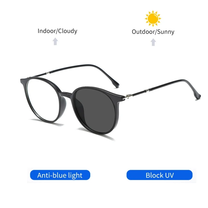 KOCOLIOR New Round Stainless Steel Alloy Reading Glasses for Men and Women Anti Blue Light Vintage Presbyopic Glasses +0 to +600