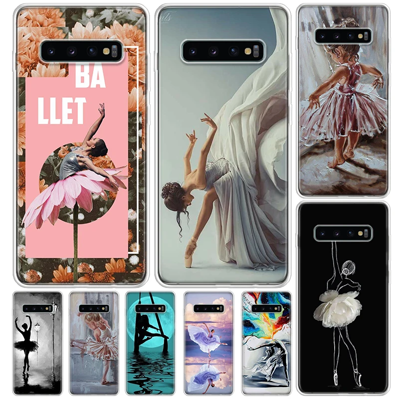 Ballerina Ballet Dancing Cover For Samsung Galaxy S23 S22 S24 Ultra S21 Plus S20 FE Phone Case S10 + S10E S9 S8 Print Coque