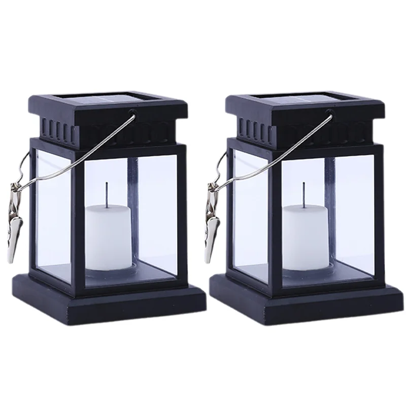 AF90-Lanterna sospesa solare da esterno, luce effetto candela, luce da giardino luce notturna lampada a sospensione impermeabile