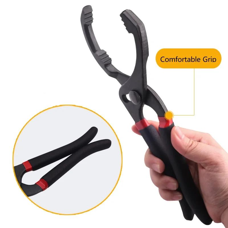 10/12 Inch Adjustable Car Oil Filter Wrench Removal Disassembly Assembly Tool Filter Wrench Vehicle Maintainance Repair Tool