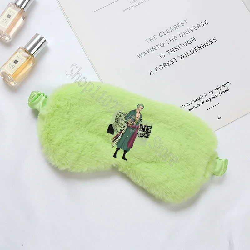 Цельная маска для сна, Луффи Зоро, сон с повязкой на глаза, мультфильм, аниме, розовая, милая, супер мягкая, удобная, легкая, подарок на день рождения для мальчиков и девочек