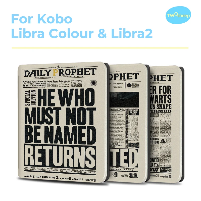 Twosheep for Kobo Libra Colour and Kobo Libra2 Protective cover 7-inch Auto Sleep Wake function E-book Case with patterns