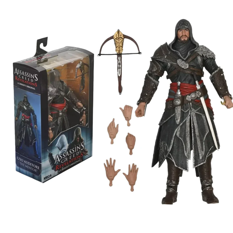 

New In Stock Original Neca Revelations Figure Assassin Master Ezio Movable Joint Model Desktop Collection Ornaments Toy Gift