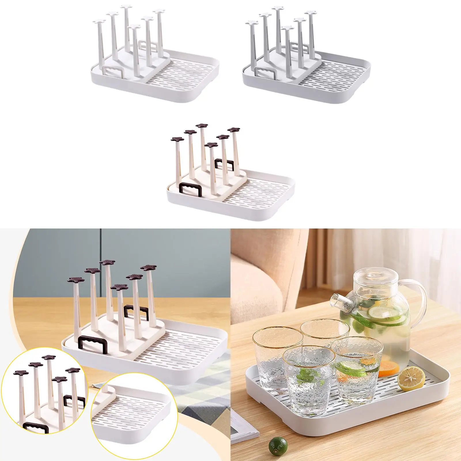 

Cup Drying Rack Can Hold 6 Cups Thickened Cup Holder Rack Bar Countertop