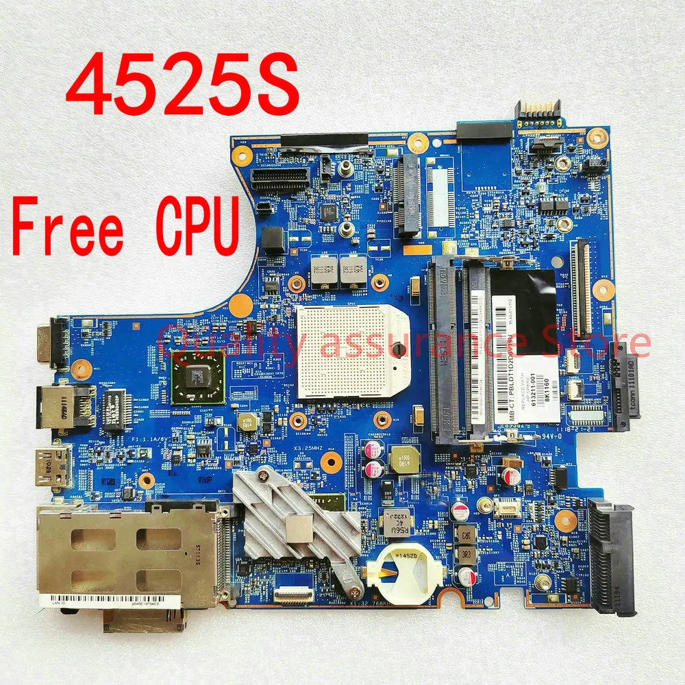 

For HP ProBook 4525s Notebook 613211-001 Laptop Motherboard DDR3 48.4GJ02.011 Mainboard 613213-001 Free CPU DDR3 15.6