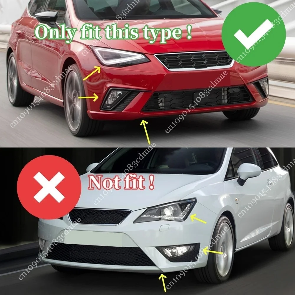 Front Bumper Lip Spoiler Splitter Lower Diffuser for Seat Ibiza Standard&FR MK5 6F KJ1 TSI TDI MPI TGI 2017-2024 Bodykit Tuning