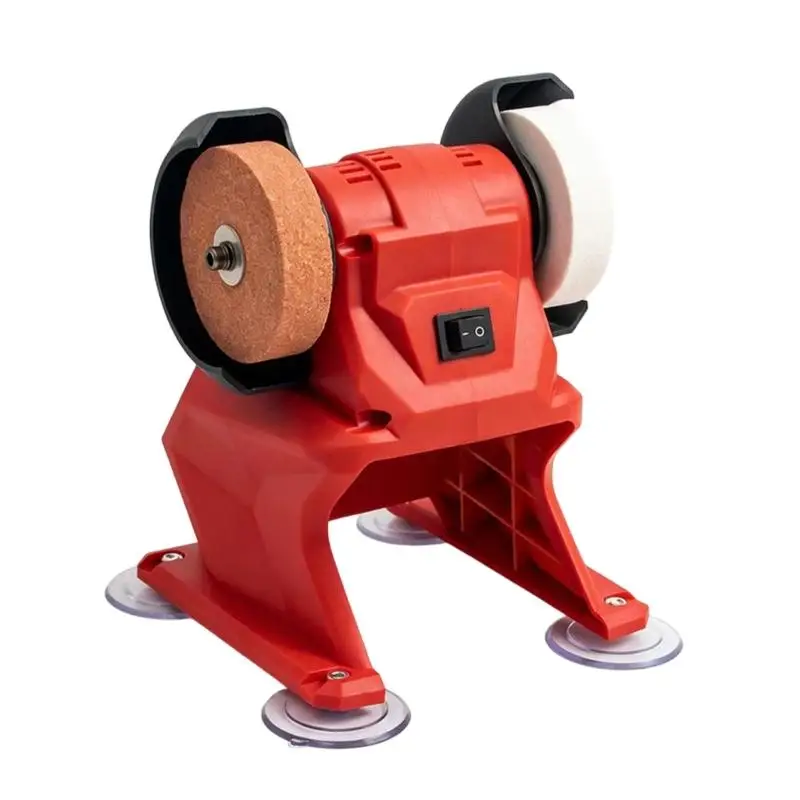 21 V Akku-Schleifmaschine, Doppelschleifscheibe für Metall, Holz, Polieren, Saugbasis, tragbar, 5500 U/min, einfaches Werkzeug – Detail 9