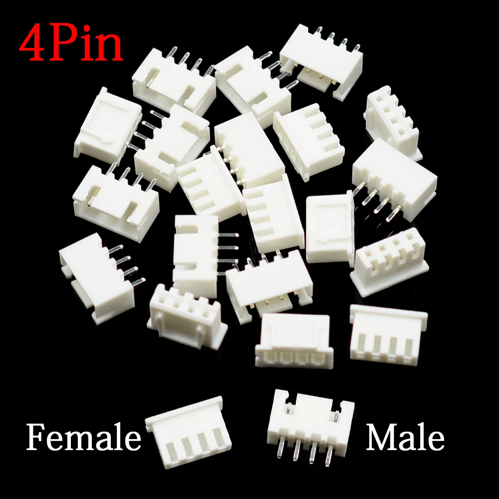 100Pcs JST XH2.54 2/3/4/5 Pin Terminals Plastic Shell Male Plug + Female Socket Wire Connector XH 2.54 2P 3P 4P 5P image 4