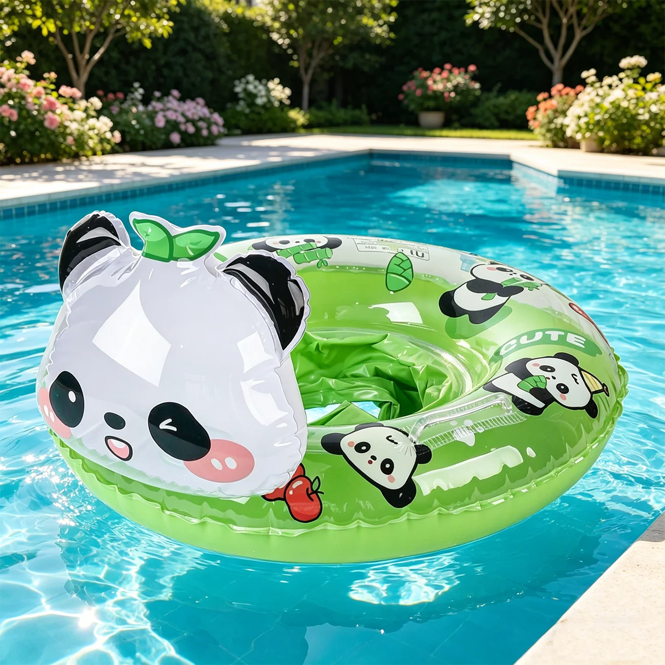 1PC Inflatable Panda Pool Floats, Inflatable Float Raft, Summer Fun Swimming Pool Beach Toys Party Outdoor Decorations