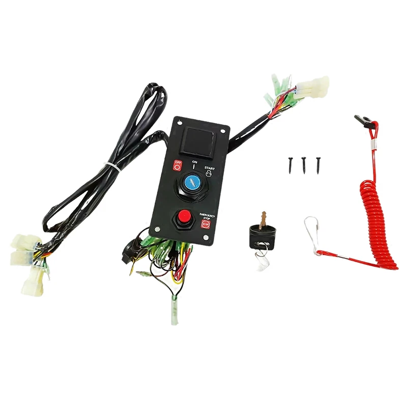 Single Engine BRP Ignition Cut Off Switch Panel Kit 06323-ZZ5-764 For Honda Outboard Control Box Marine Ignition Key