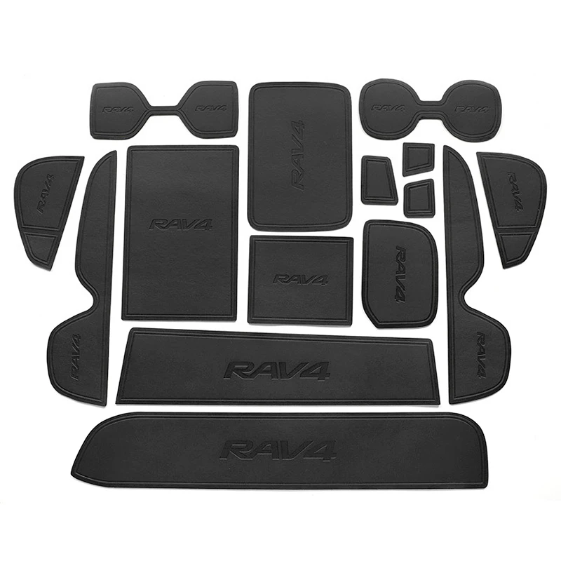 For Toyota RAV4 2020-2022 Leather antifouling door slot mat anti-skid water cup mat car interior