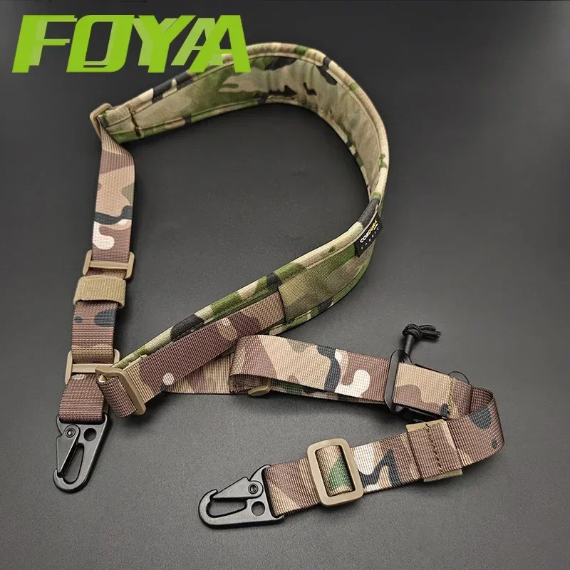 Tactical Modular Rifle Sling Removable 2 Point/1 Point Sling Padded Combat Shooting Equipment Hunting Rifle Strap