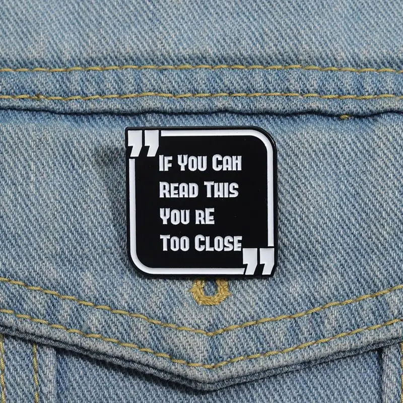 Don't Get To Close To Me Metal Brooch For Social Anxiety Disorder On Bags Clothes Funny SAD Badges Brooches Social Phobia Pins