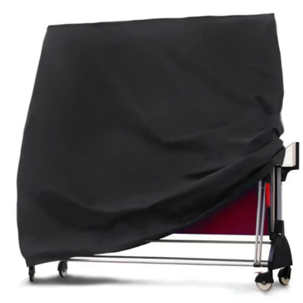 Outdoor Table Tennis Table Cover Dustproof Waterproof 210D Oxford Fabric Secure Fit with Zippers and Drawstring