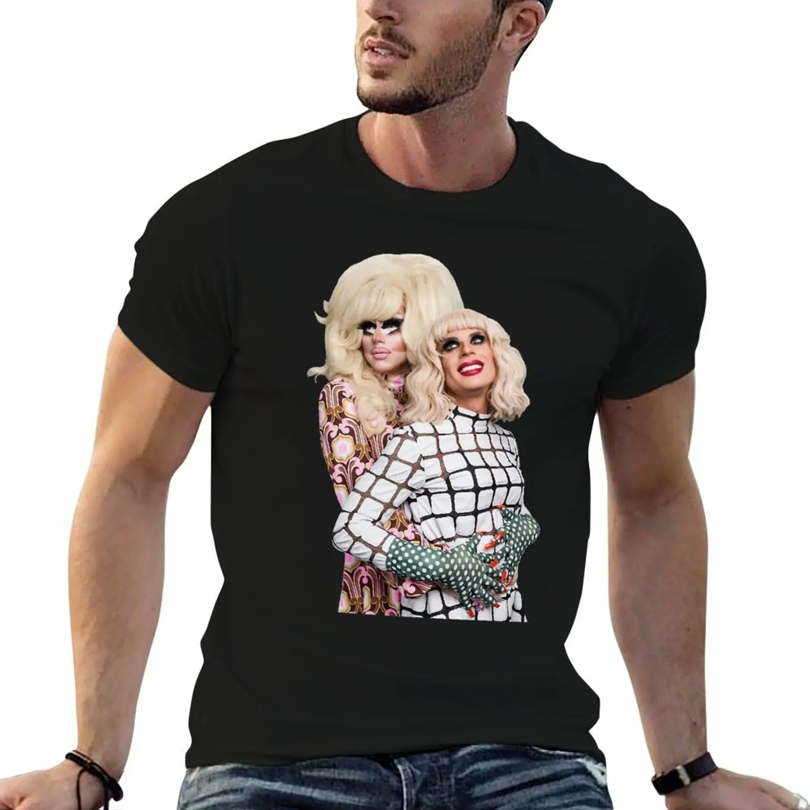 Trixya Titanic - Trixie and Katya T-Shirt quick-drying cotton graphic tees plain white t shirts men