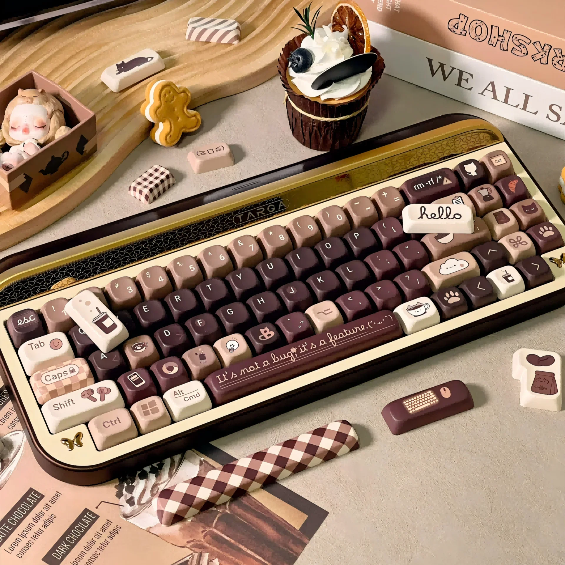 Programmer's Coffee SOA Keycap Set PBT 150 Keys Personalized Cute for 60/64/84/98/108 Mechanical Keyboard MX Switch Wooting