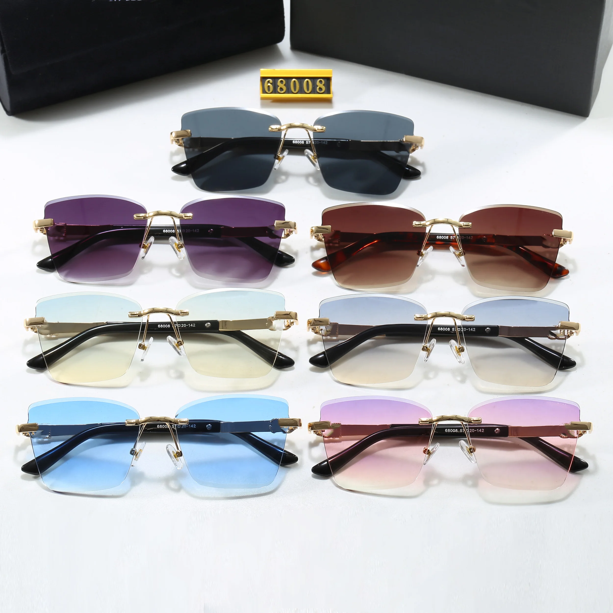 2024 New DG Square Metal Frame Retro Fashion Sunglasses Versatile for Men and Women, Anti Strong Light