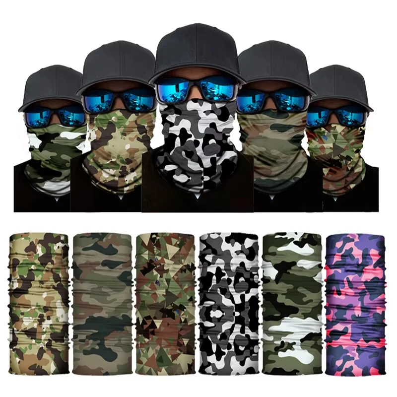 Gradient Outdoor bicycle face mask scarf neck cover ring men's seamless Bandana women's headband Balaclava tube face mask scarf