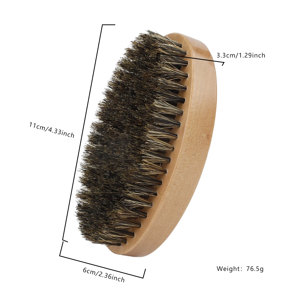 Men's Shaving Brush Set Boar Bristle Portable Barber Natural Beard Brush Comb Scissors for Facial Cleaning Styling Tool - view 3