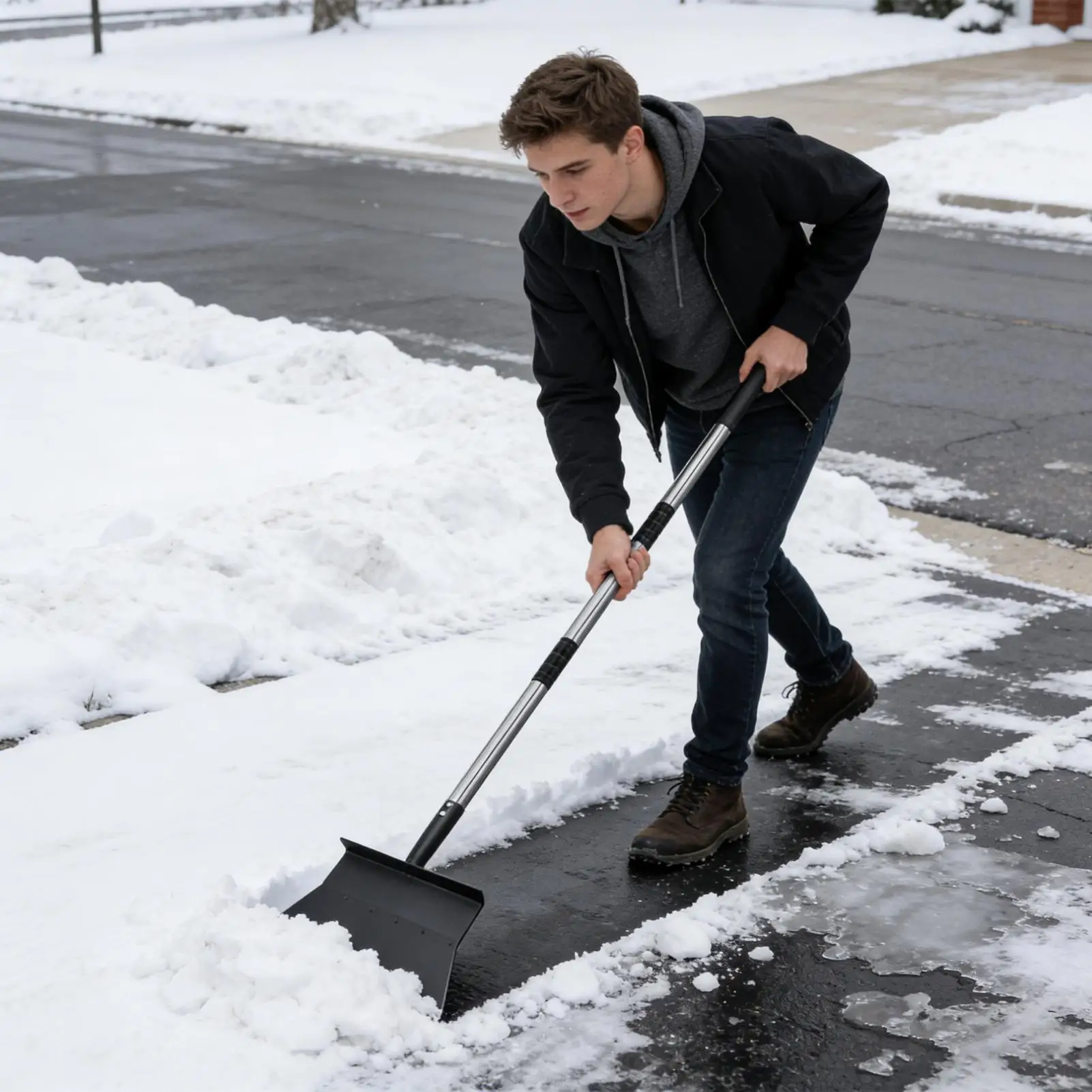 Ice Shovel For Driveway Heavy Duty Cleaning Tools Winter Shovel Snow Removal Tools For Truck Car Commercial Residential Roof