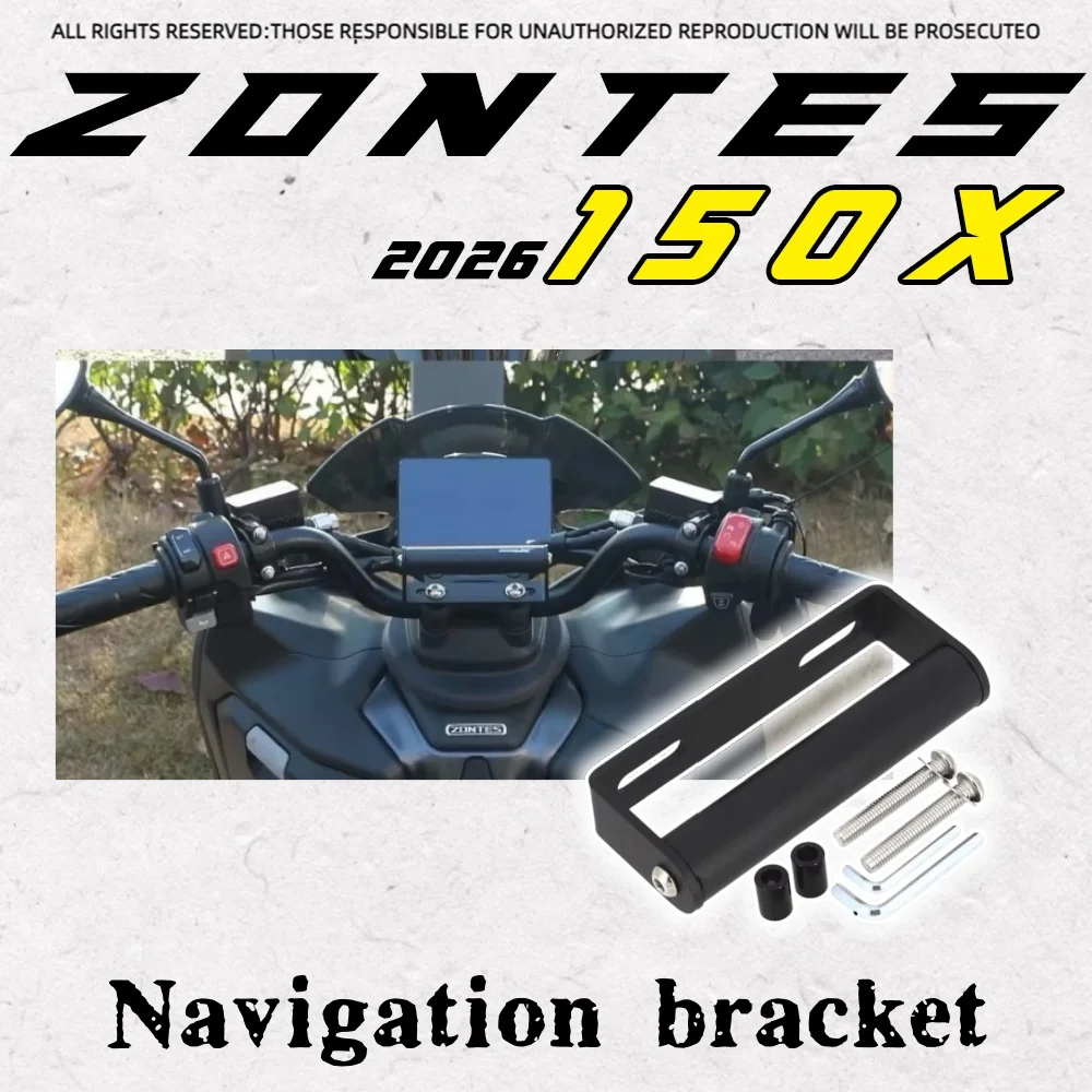 

For 2026 ZONTES 150X modified handlebar crossbar multi-functional extension pole mobile phone navigation holder