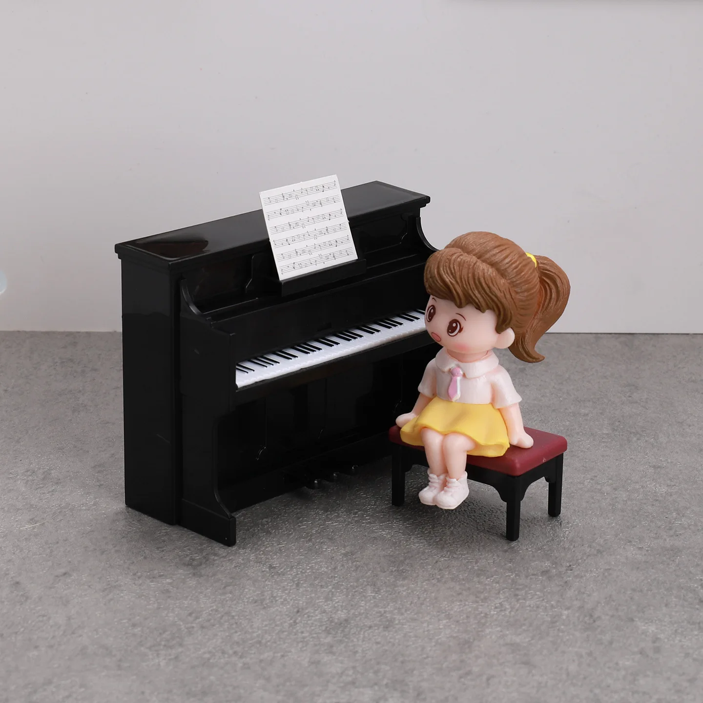 

Новая имитация фортепиано, модель миниатюрного музыкального инструмента, кукольный дом, игровой дом, аксессуары для сцены, украшение