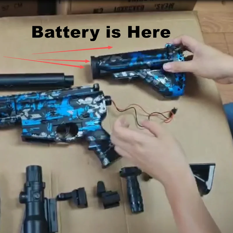 M416 M4A1 Electric Gel Ball Blaster Toy Gun Outdoor Shooting Sport Bullet Gun Model Toys Gift for Kids Adults (Bullets Excluded)