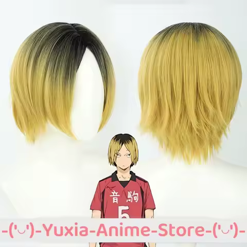 Haikyuu!! Kozume Kenma Cosplay Wig Anime Game Roleplay Party Costume Prop Synthetic Hair Heat Resistant Fiber