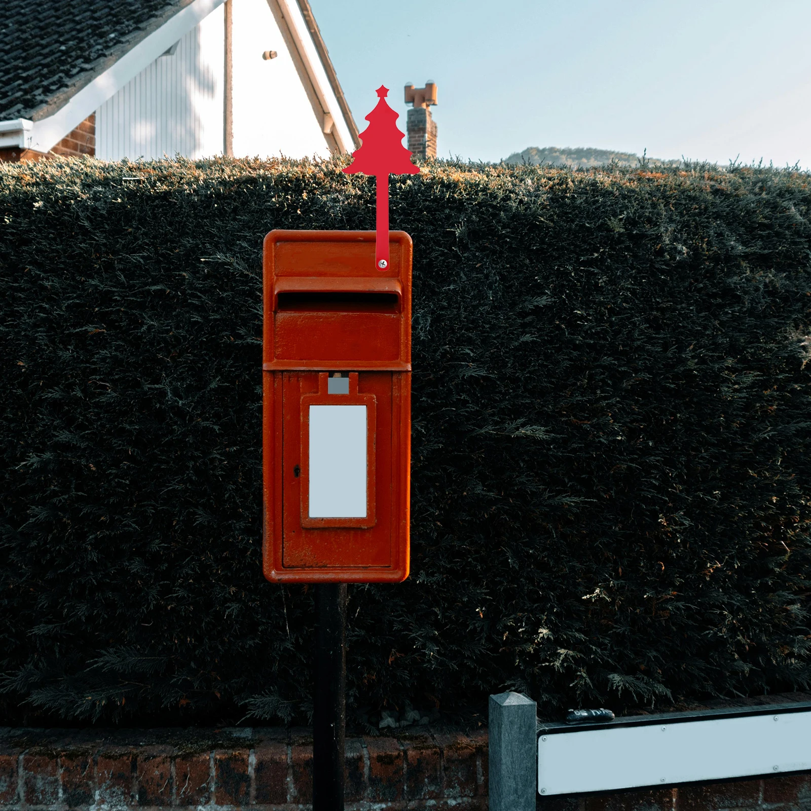 

Skiing Dog Acrylic Replacement Red Accessories Replacement Brick Mail Box Flag Flag For Brick Mailboxes Decorations Red