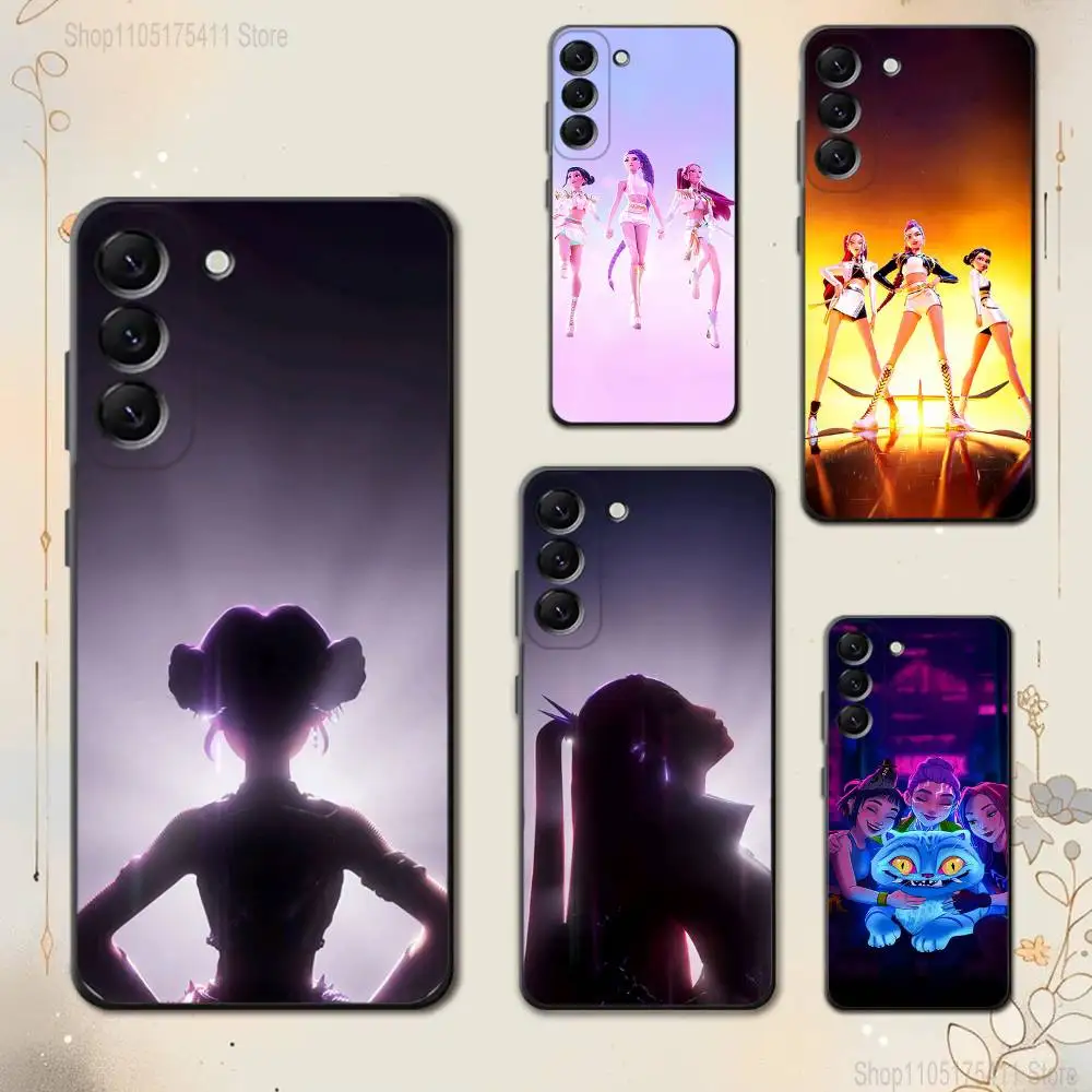 

D-Demon H-Hunters K-KPOP Phone Case For Samsung Galaxy A 73,72,51,53,52,71,22,5G,Note,J7,8,9 Soft Black Cover