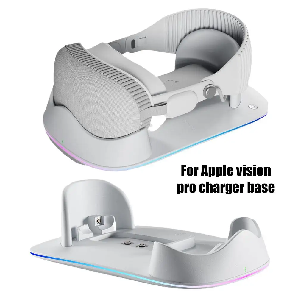 White Charger Base For Apple Vision Pro Bracket Charging Stand Base Head Display VR Glasses Charging All In One Stylish Hol F0N4