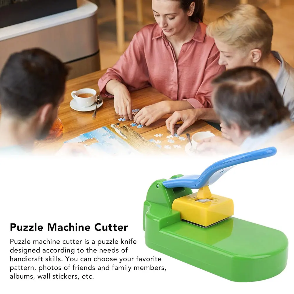 Green Puzzle Maker, 1 Piece Puzzle Maker with 10 Pieces Foam, Crafts Making Puzzle Scrapbooking - Puzzle Mini Tool
