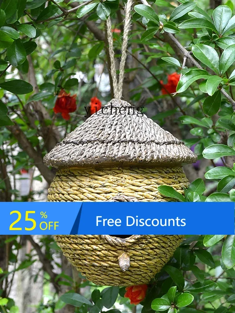 

LYY Resin Creative Bird's Nest Villa Landscape Gardening Layout Landscaping Decoration Pendant Decoration