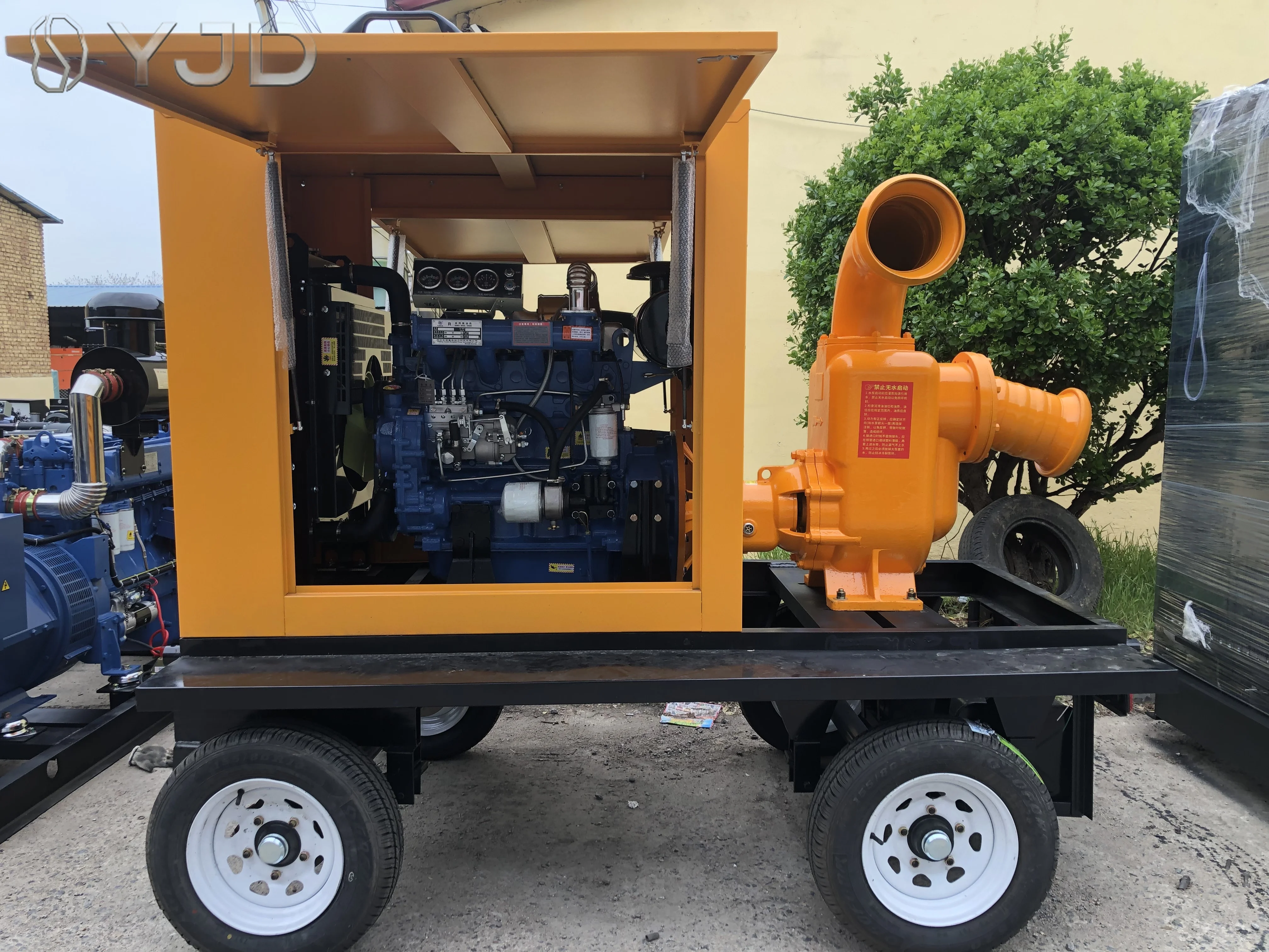 Diesel Generator Set  1/3 Phase Trailer Type 80KVA 100KVA Power Output Auto Start ATS Single Phase 220V-400V Low Noise