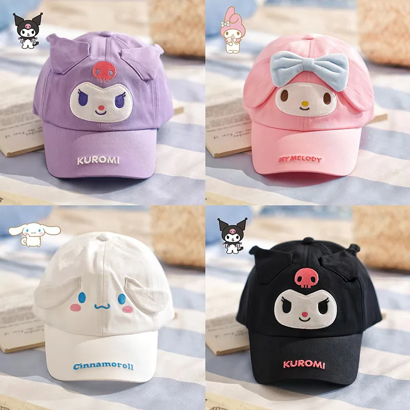 

Kawaii Sanrio Cinnamoroll Kuromi Melody Children's Cartoon Versatile Duck Tongue Sun Protection Hat Baseball Cap Children's Gift