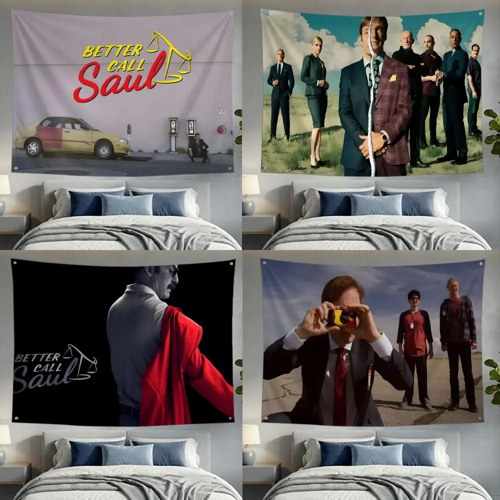 Series Crime Better Call Saul Flags Lightweight no edging four rings hanging for indoor and outdoor decor