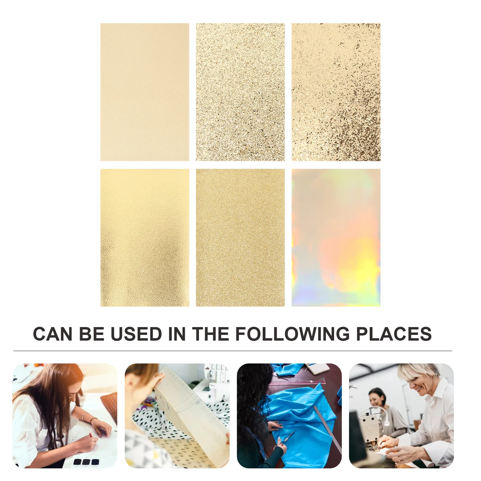 

6Pcs Faux Sheet Textured DIY Craft Material for Sewing Handmade Decorations Artificial Fabric DIY Sheets