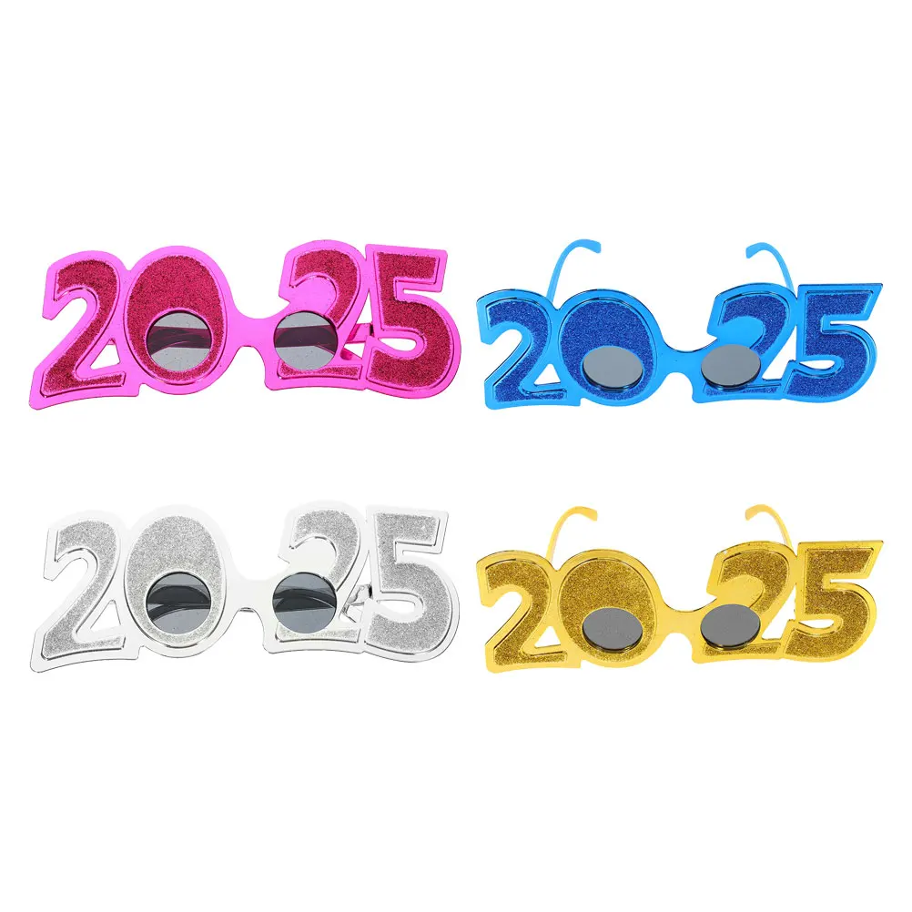 

4Pcs Funny 2025 Eyeglasses New Year Party Glasses Photo Props Party Supplies Eyewear 2025 Eyeglasses Funny Dancing Glasses